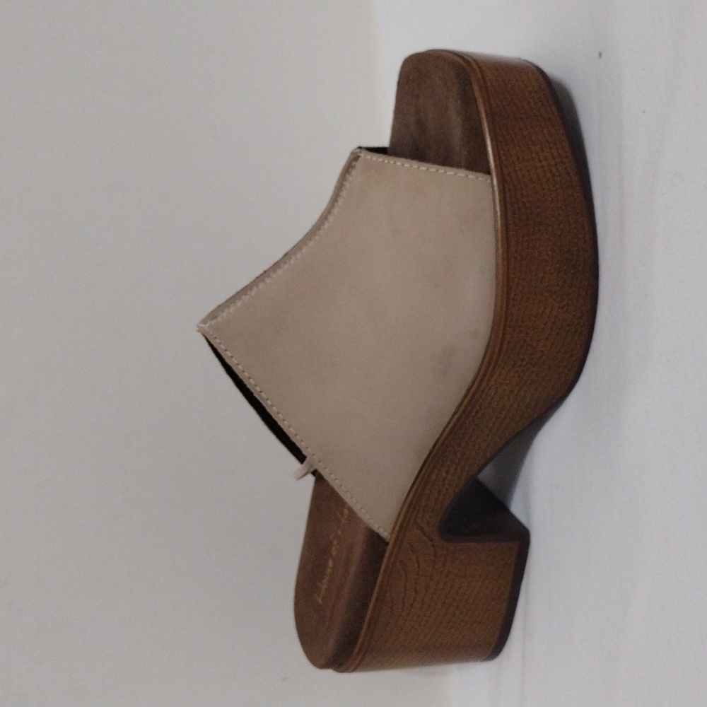 House of Harlow 1960 Leather Platform Block Heel Sandals Lightweight Summer 7.5